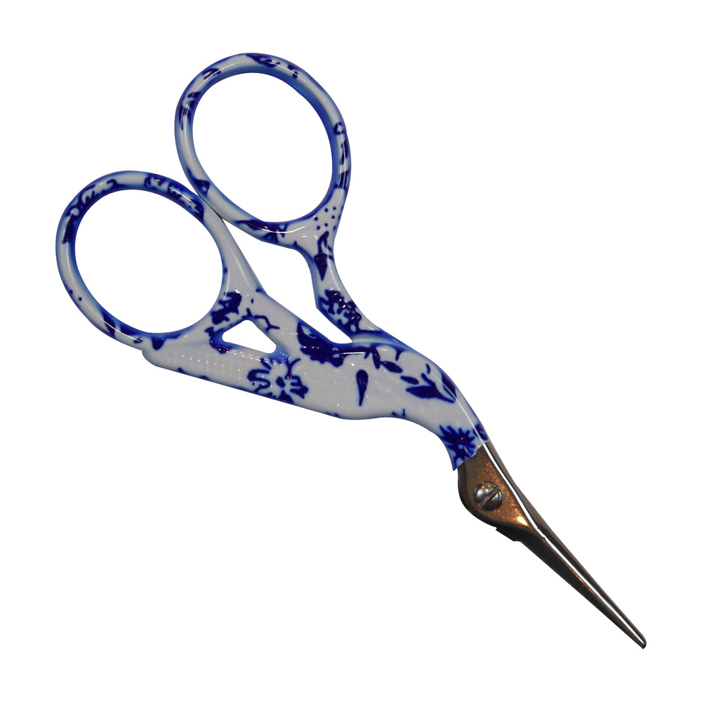 Blue Floral Crane Scissors