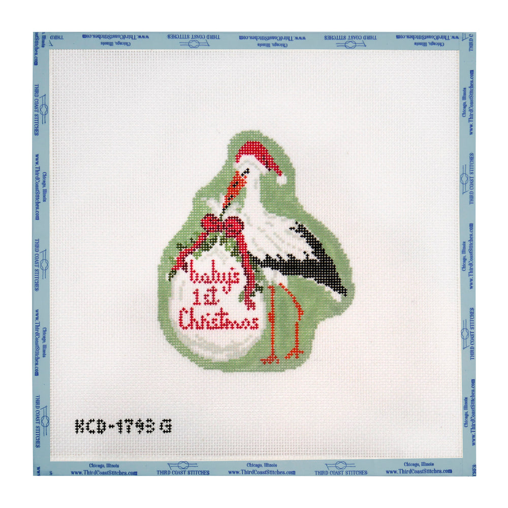 Baby's First Christmas Stork: Green