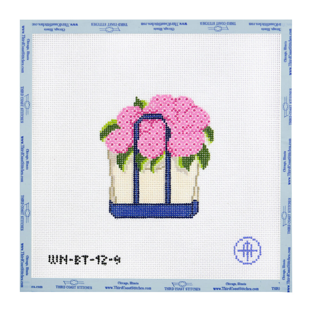 Pink Hydrangea Boat Tote