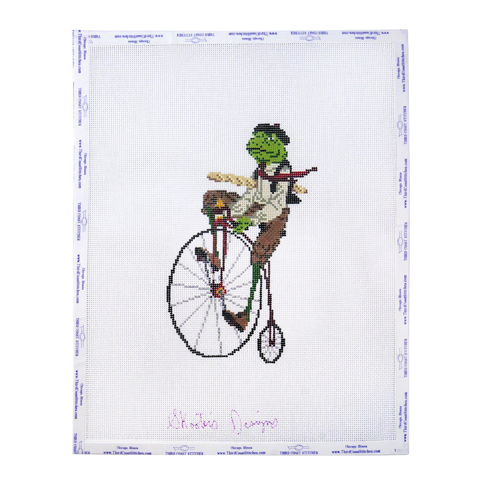 French Frog on a Bike