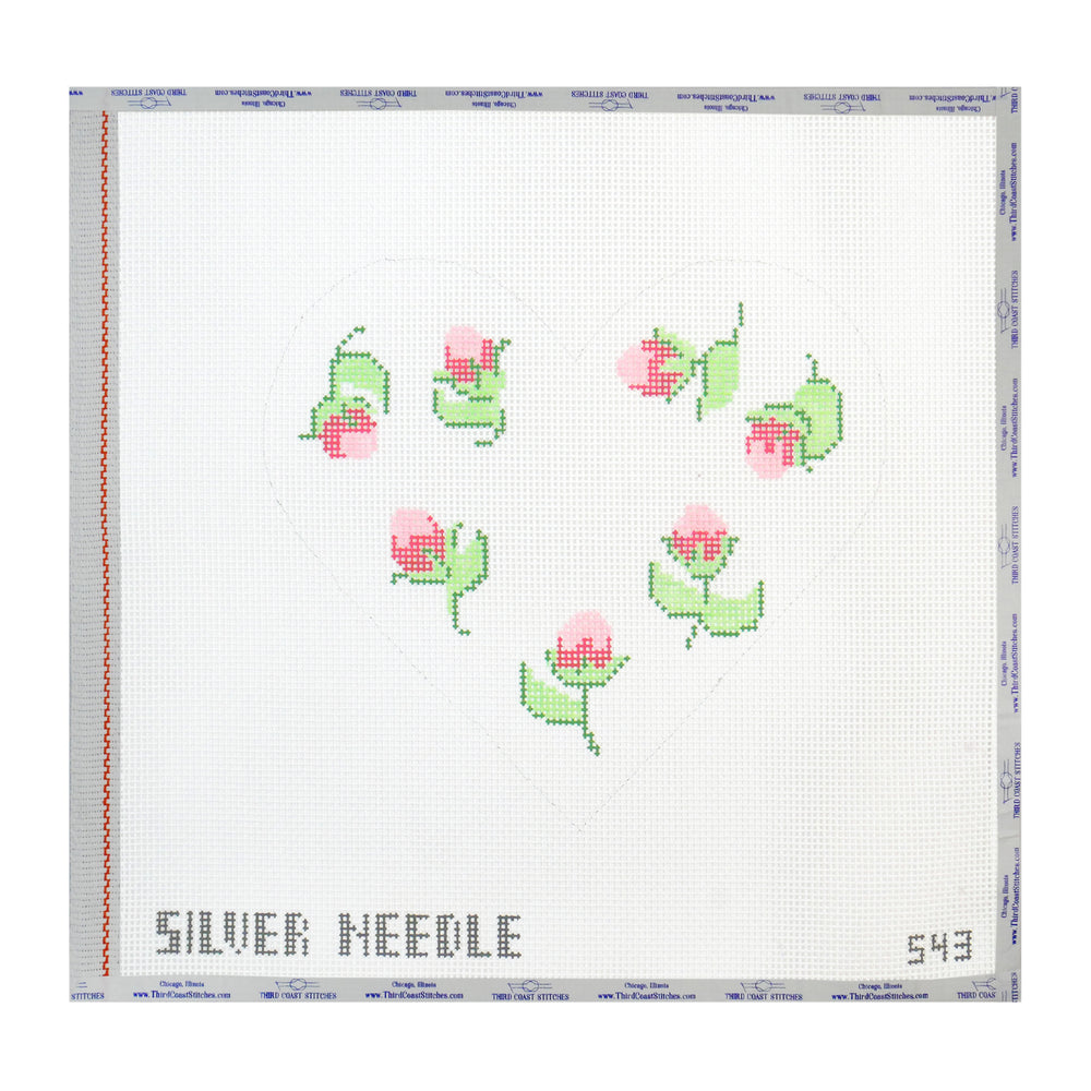 Rosebud Heart Pillow