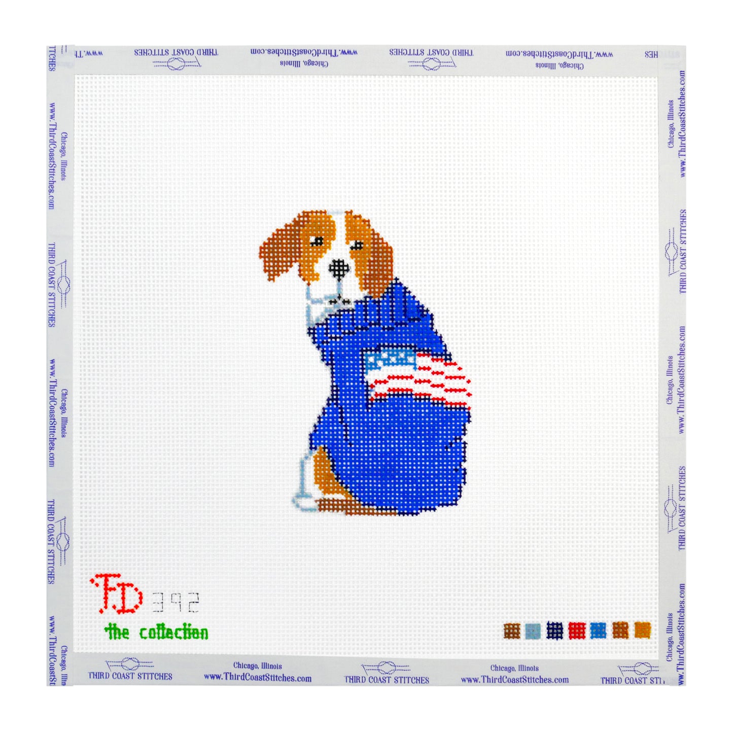 Beagle in American Flag Sweater