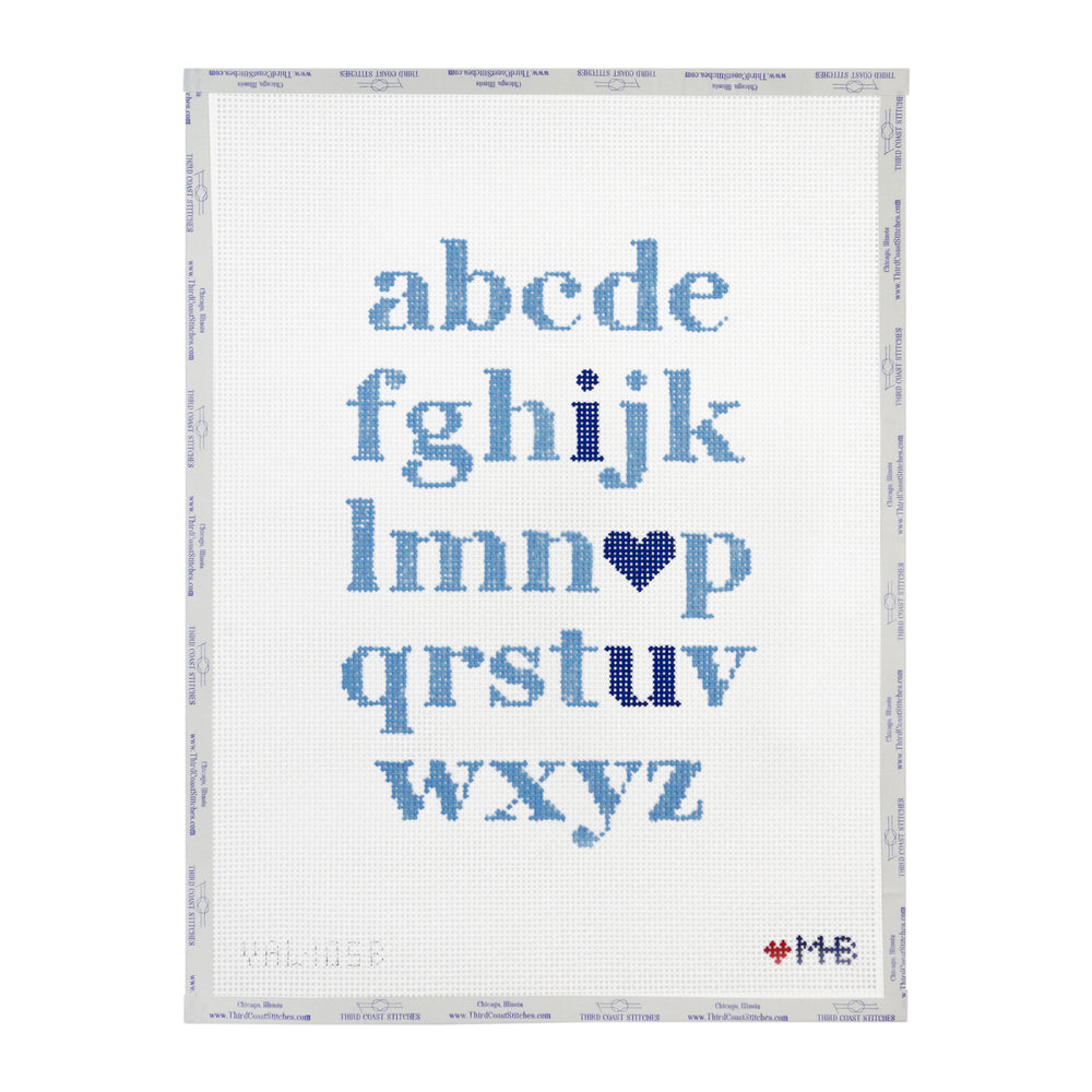 Blue Alphabet I Love You