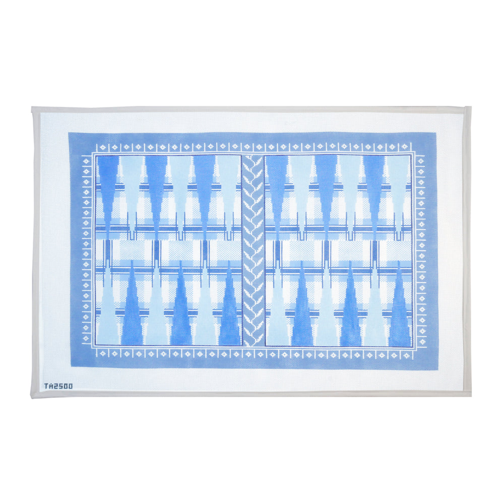 Blue Tartan Backgammon Board