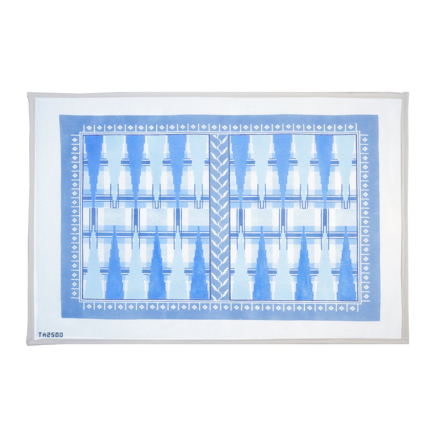 Blue Tartan Backgammon Board