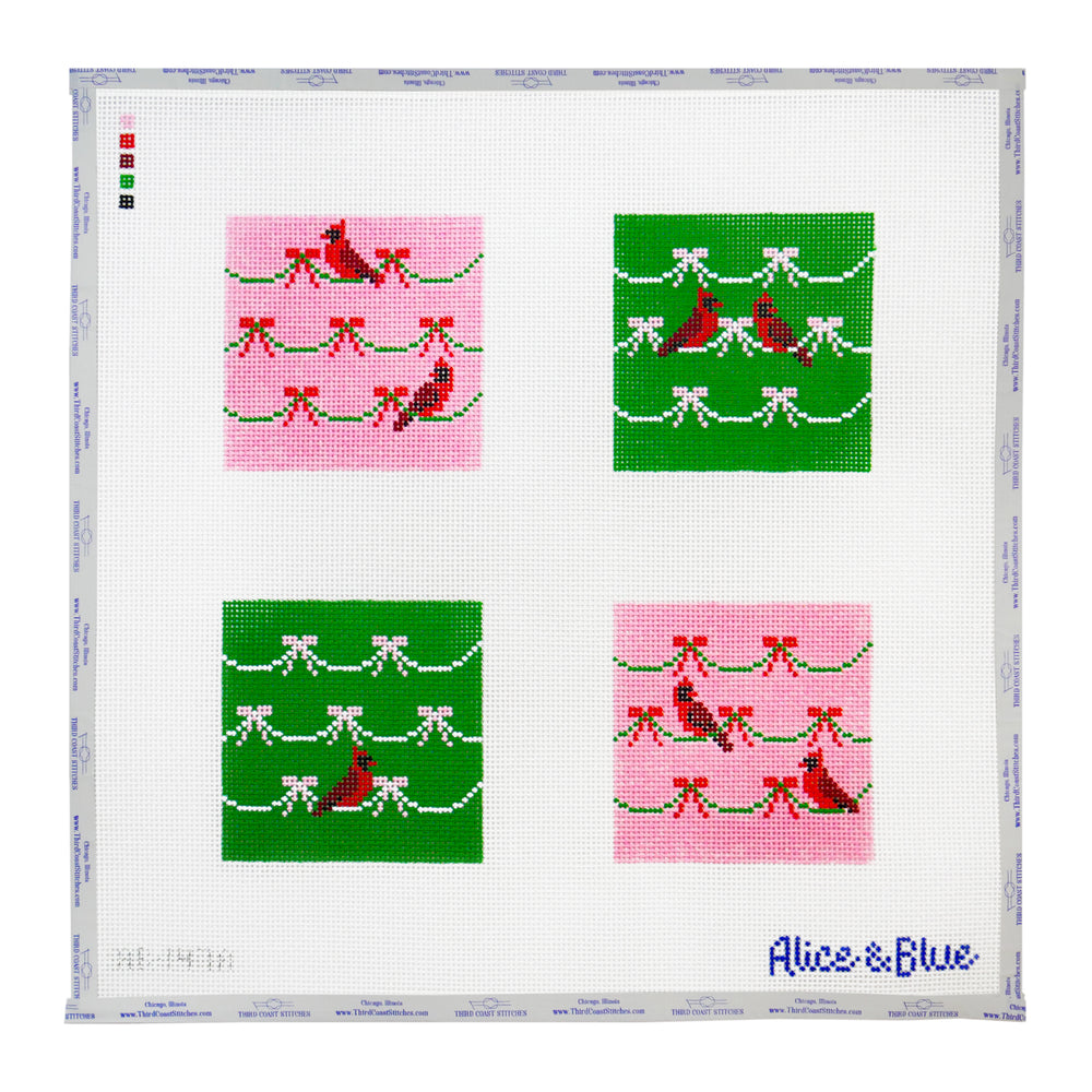Wrapped Up Cardinal Coasters