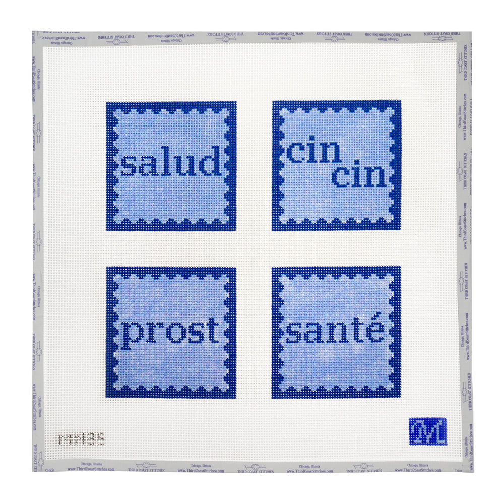 Two-Toned Blue Cheers Coasters