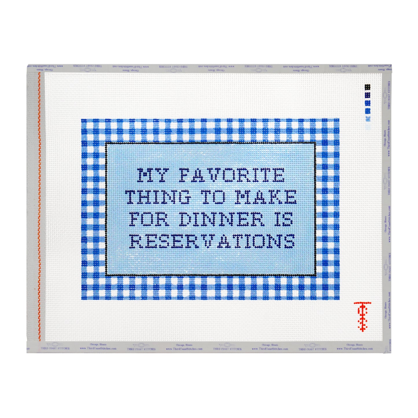 Favorite Thing to Make for Dinner is Reservations: Blue Gingham