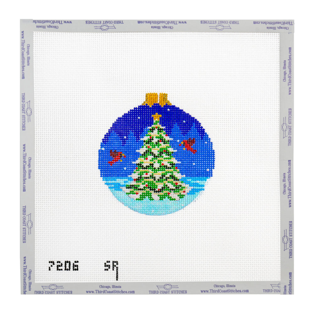 Cardinals and Christmas Tree Ornament