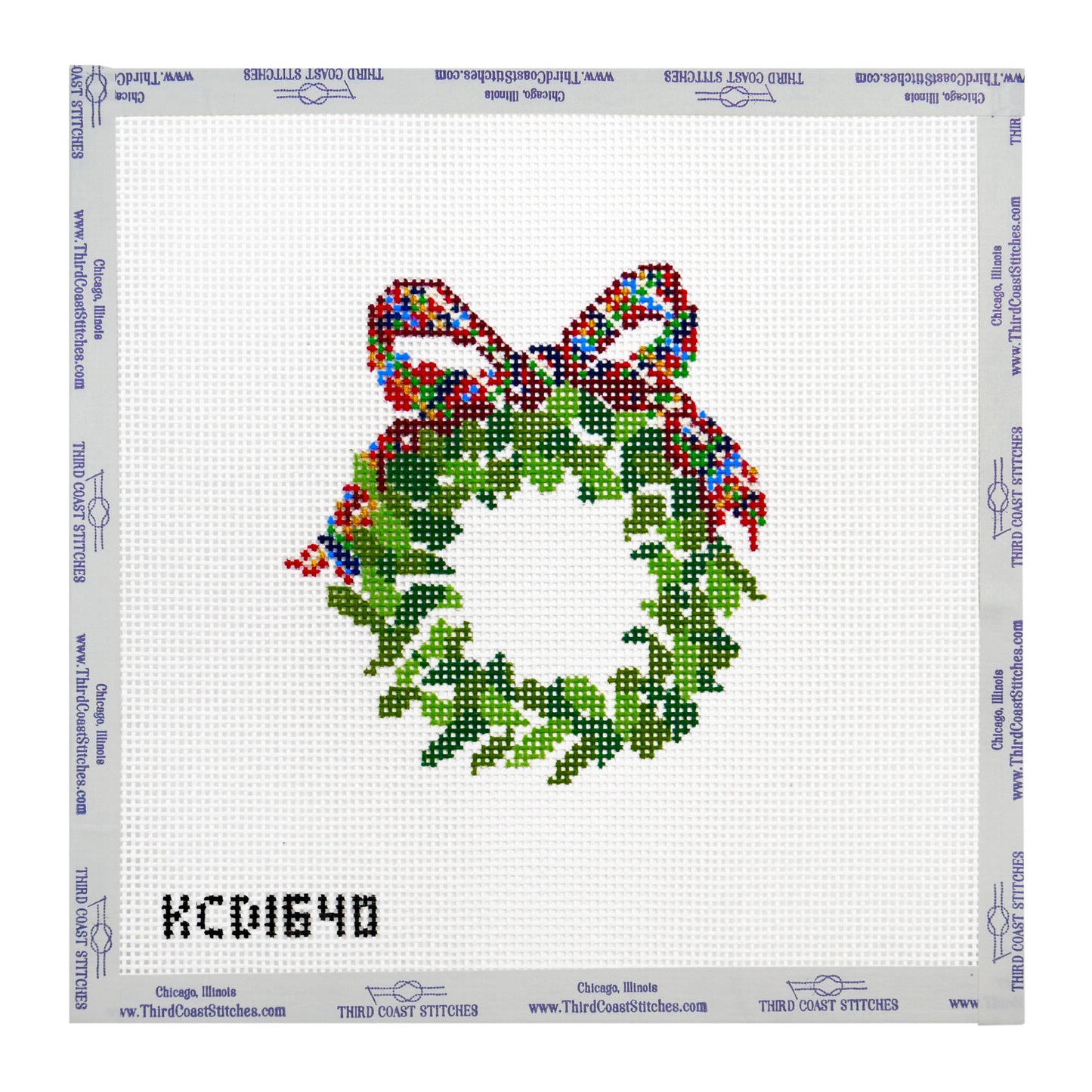 Monogramable Wreath: Plaid Bow
