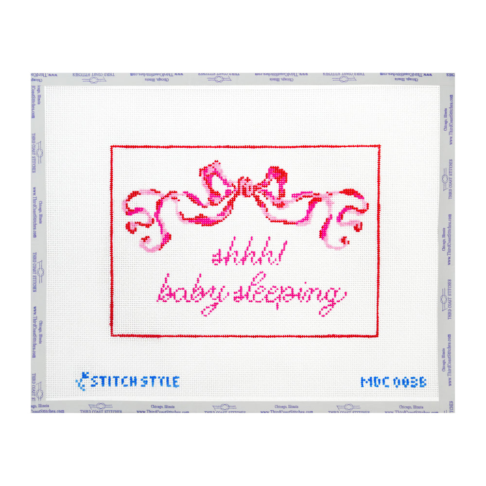 Pink Bow Baby Sleeping