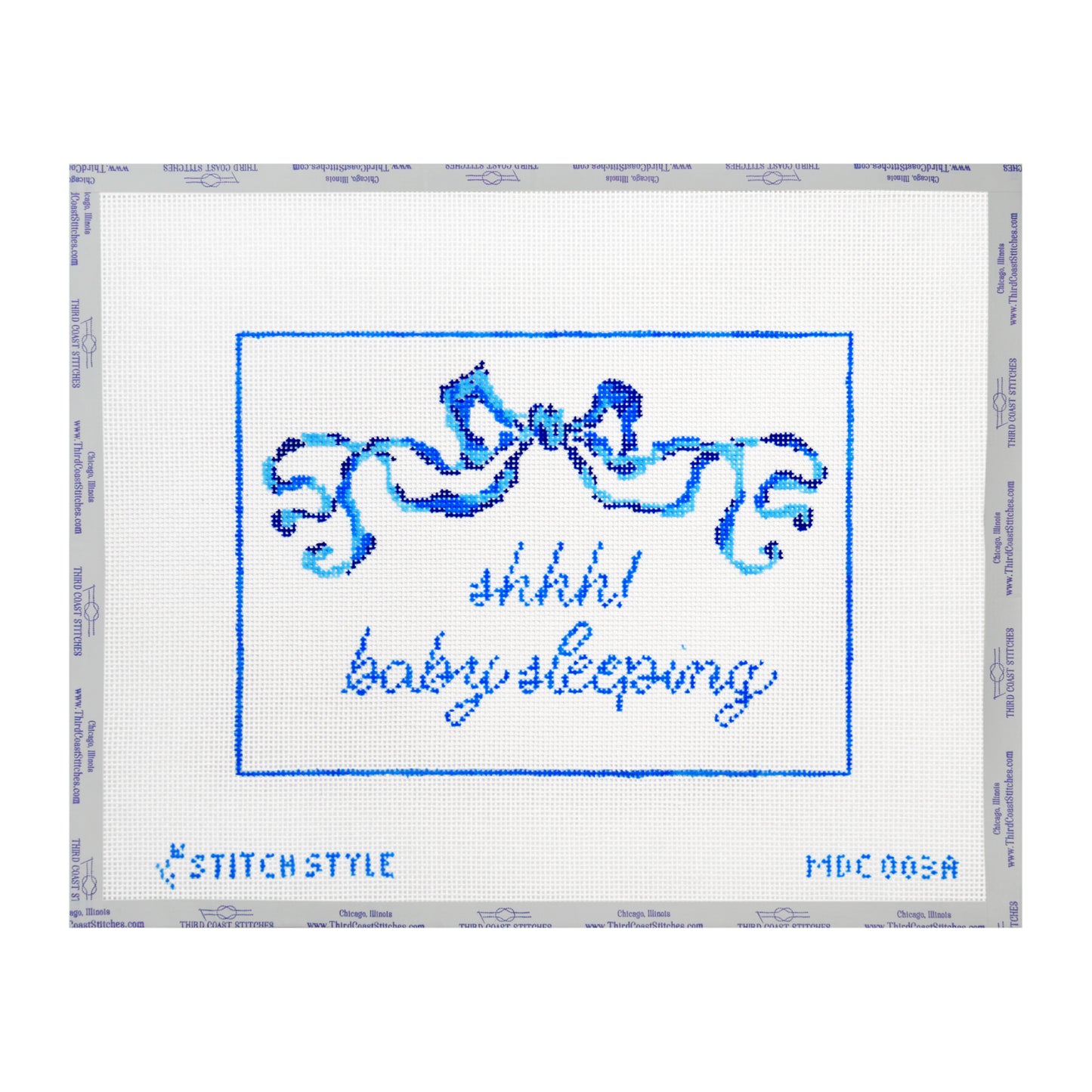 Blue Bow Baby Sleeping