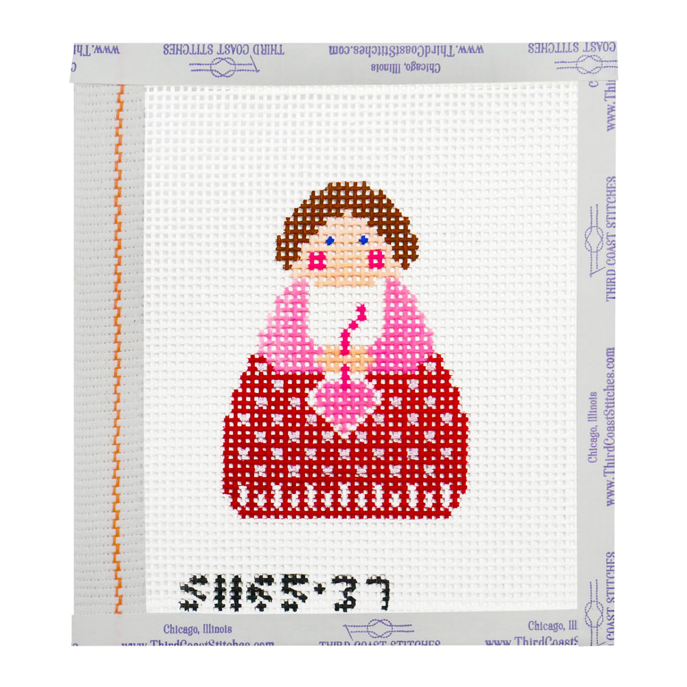 Red Angel with Pink Heart