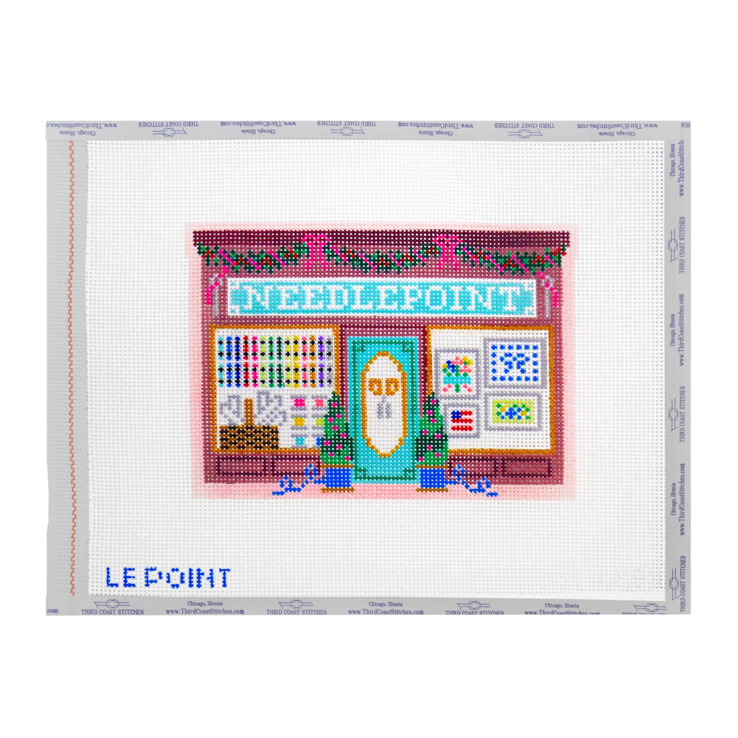 Christmas Village Needlepoint Shop