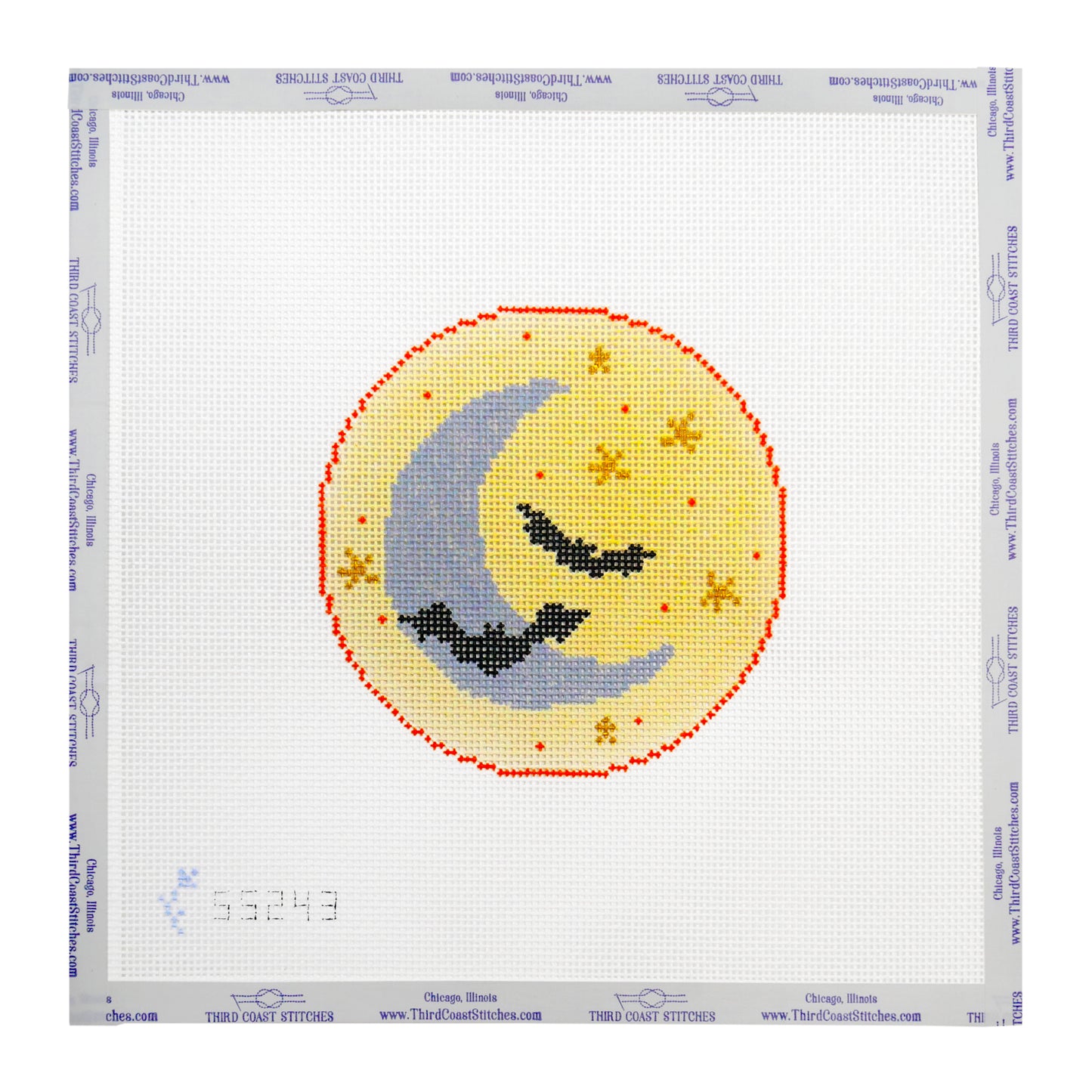 Moon and Bat Ornament