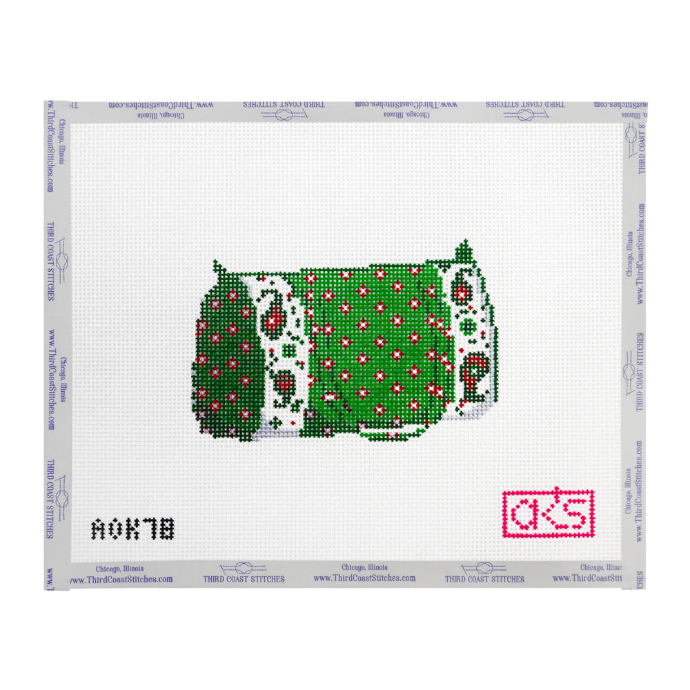 Green French Provencal Duffle Bag