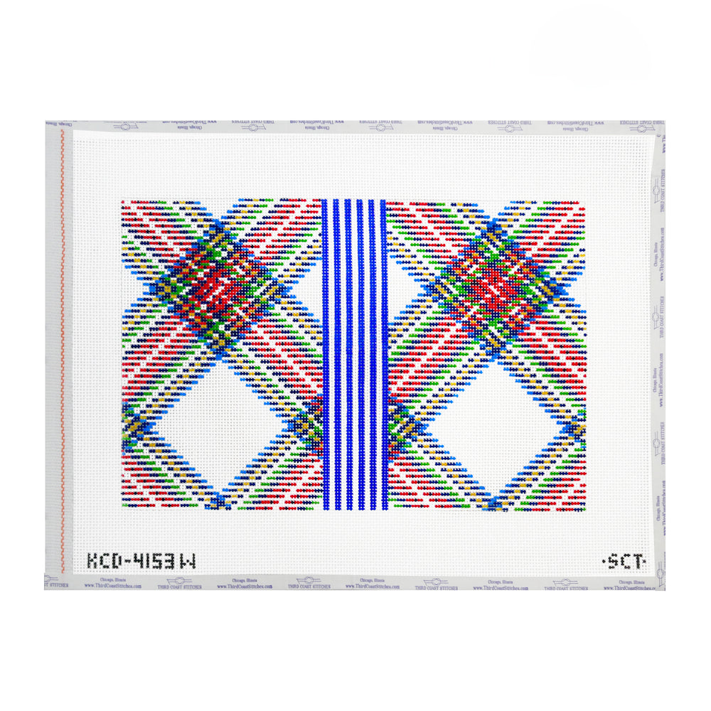 White Tartan Plaid Clutch