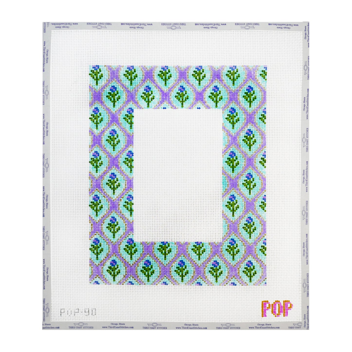 Purple & Blue Block Print Frame