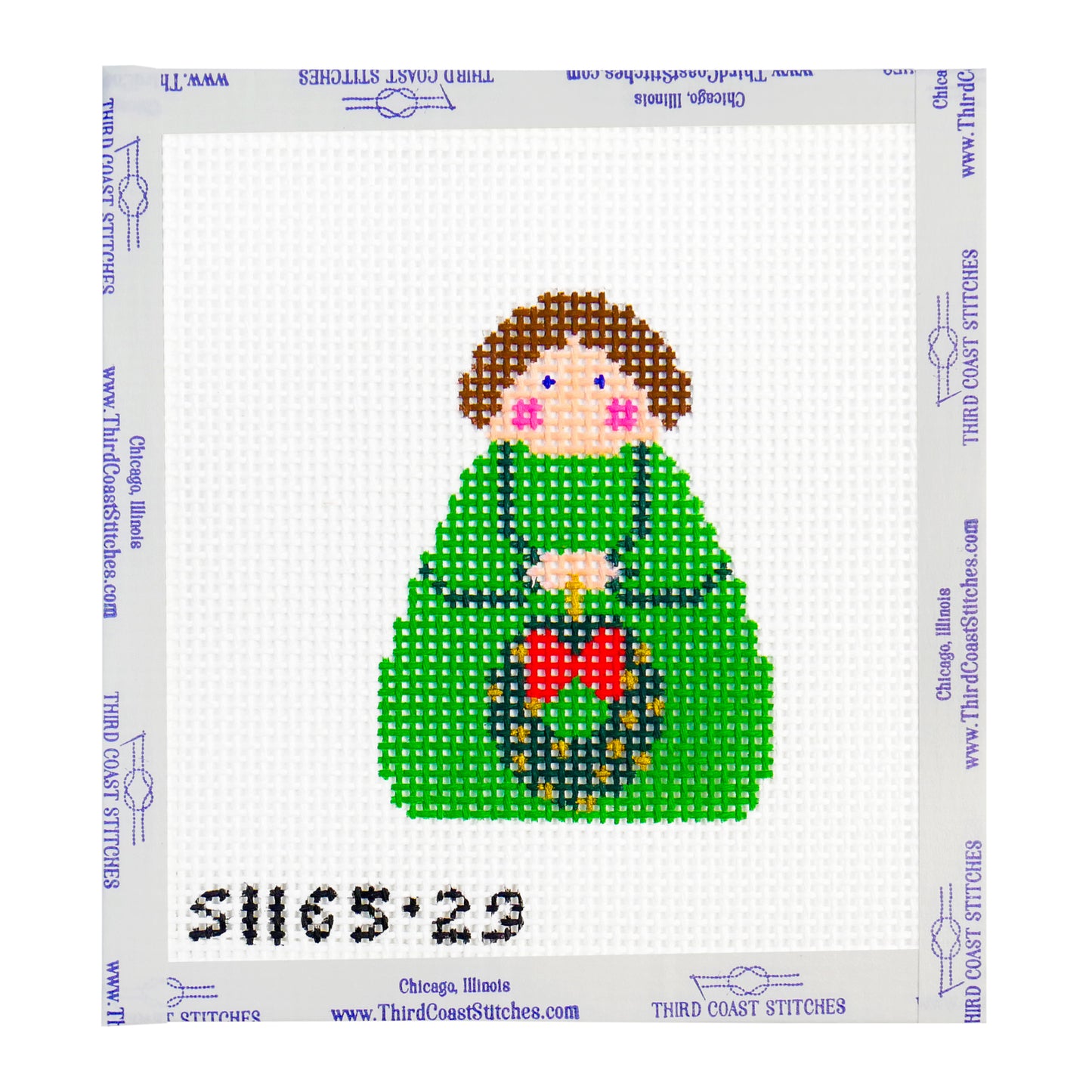 Green Angel with Wreath