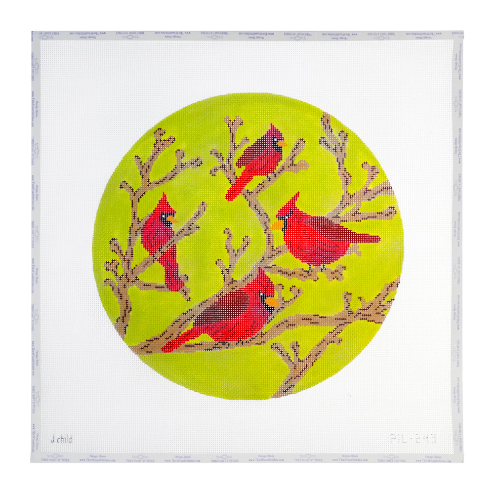 Cardinals on Branches Pillow