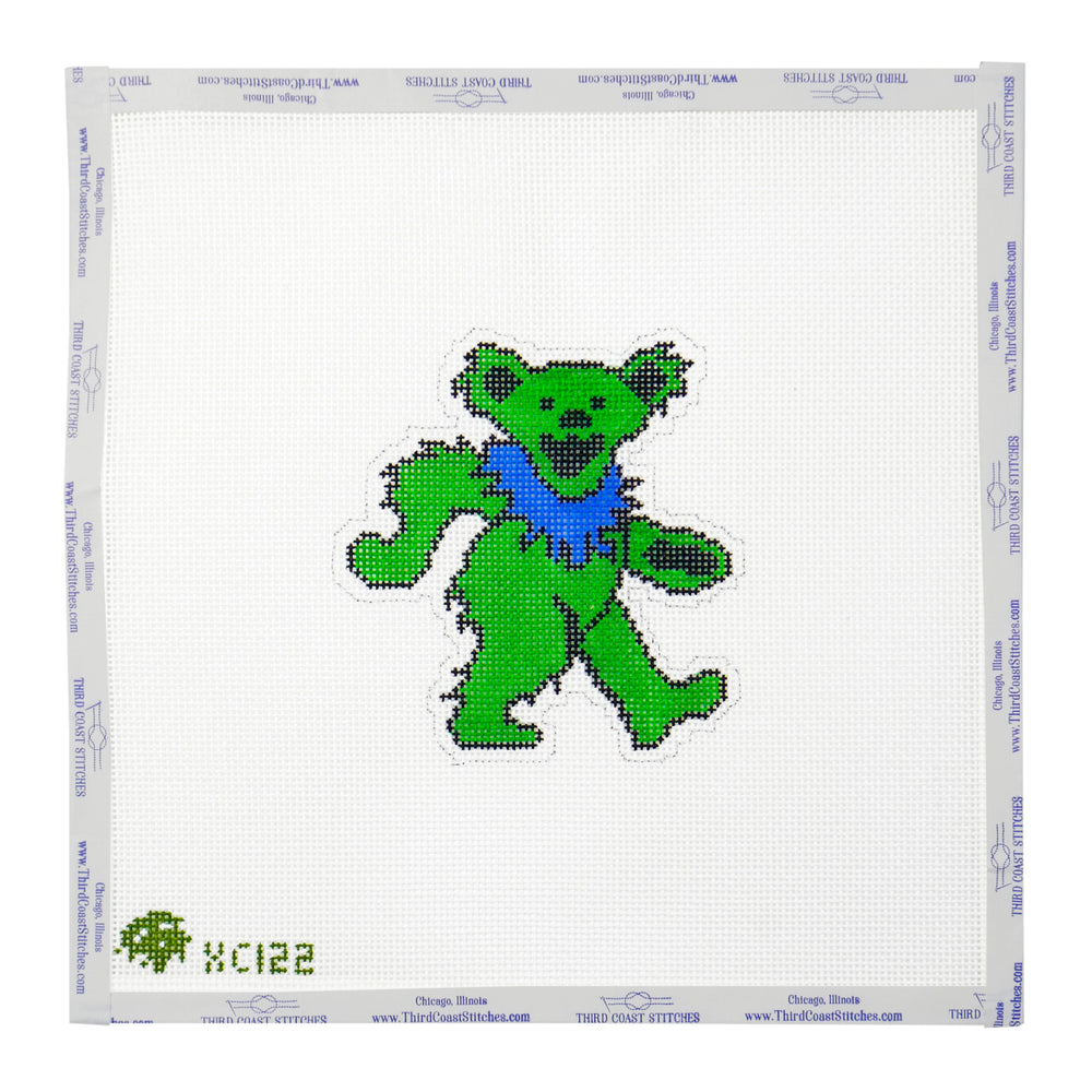 Grateful Dead Bear Outline: Green