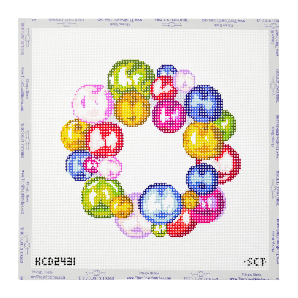 Glass Ornament Wreath