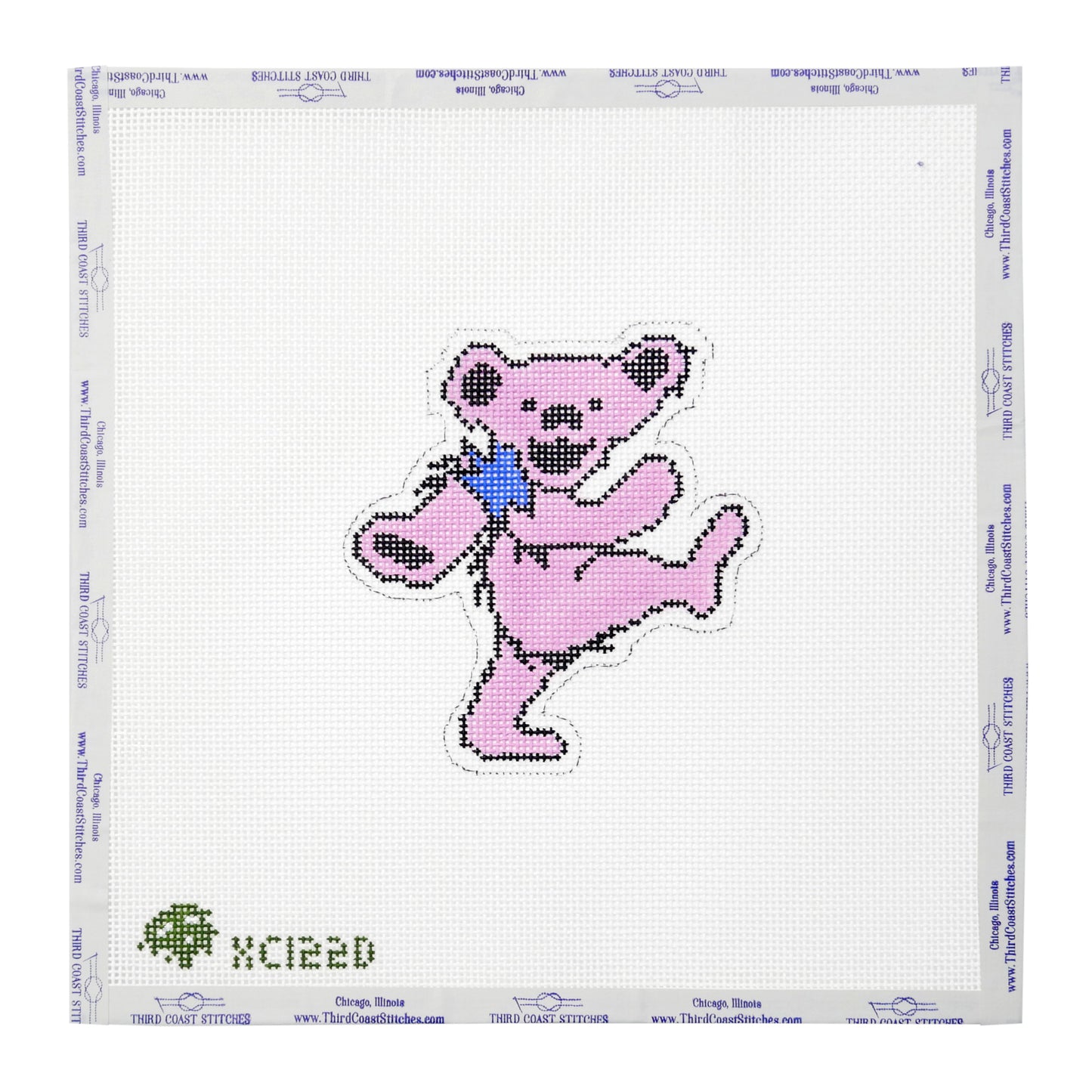 Grateful Dead Bear Outline: Pink