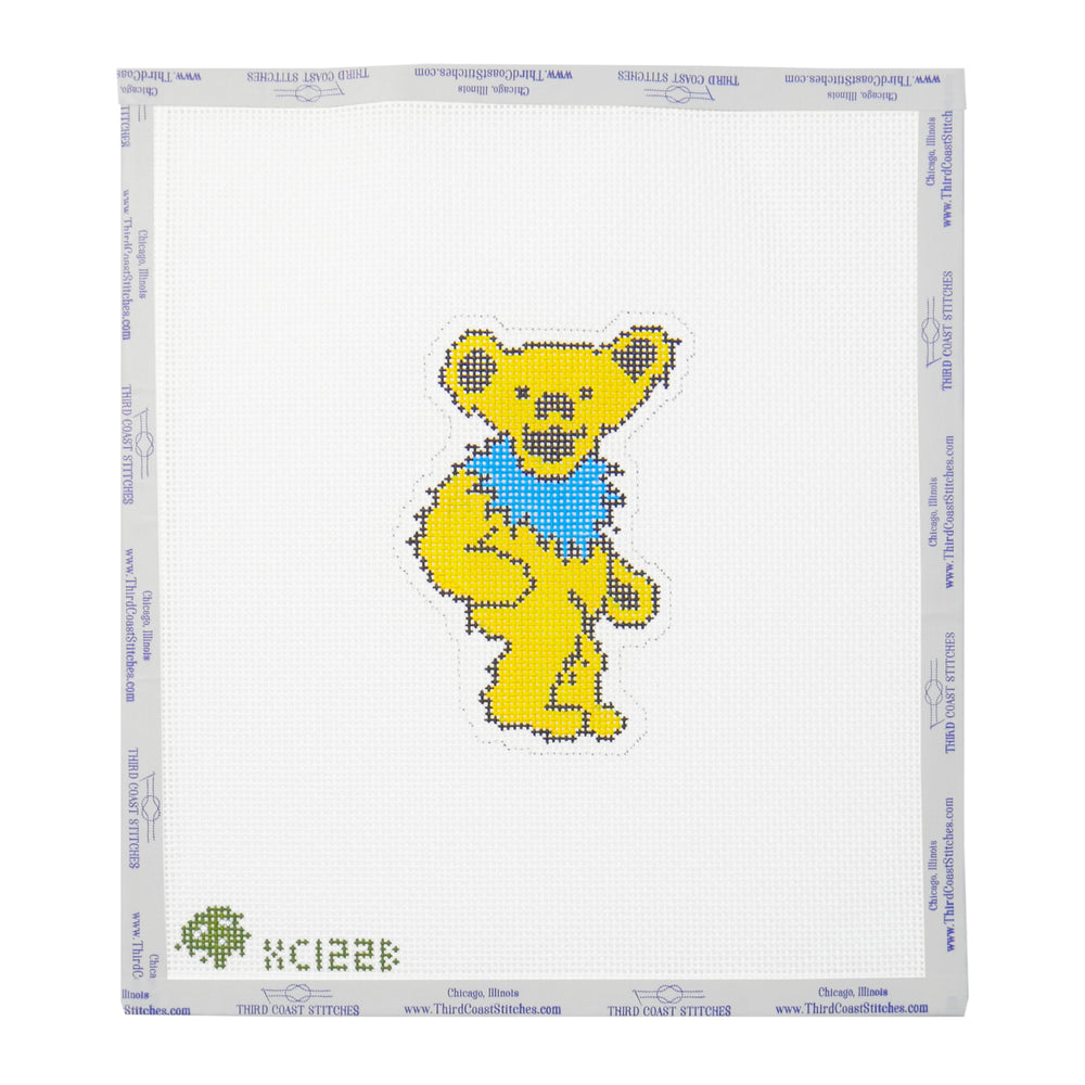 Grateful Dead Bear Outline: Yellow