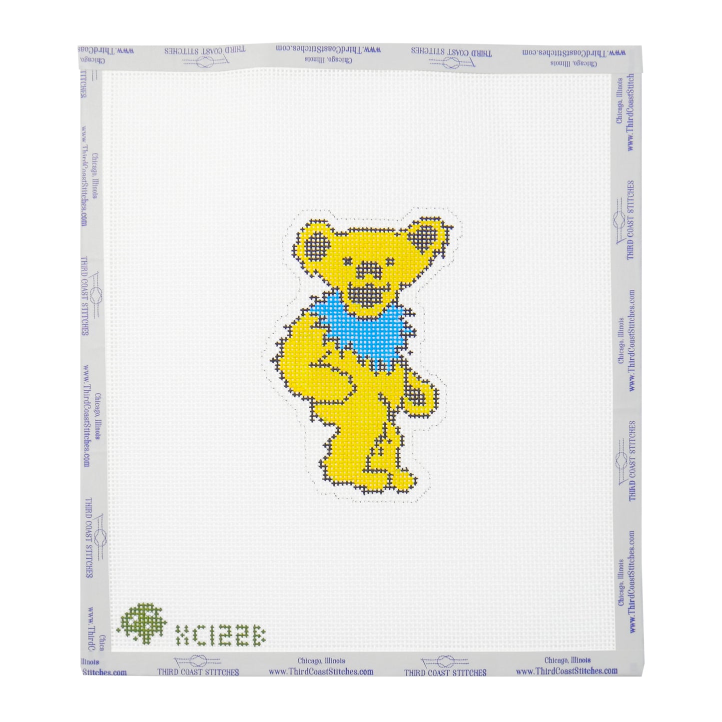 Grateful Dead Bear Outline: Yellow