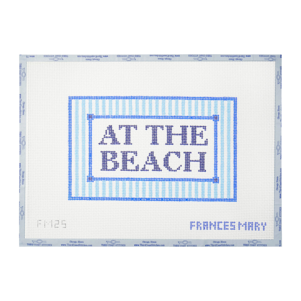 At the Beach Blue/White Sign