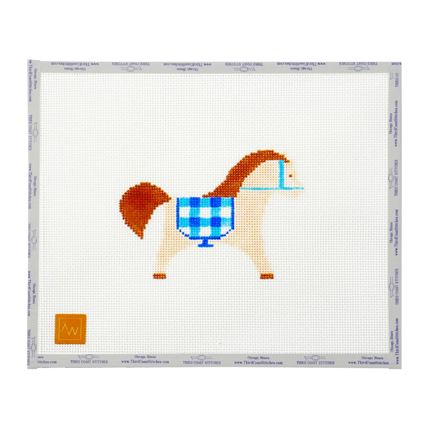 Gingham Blue Pony