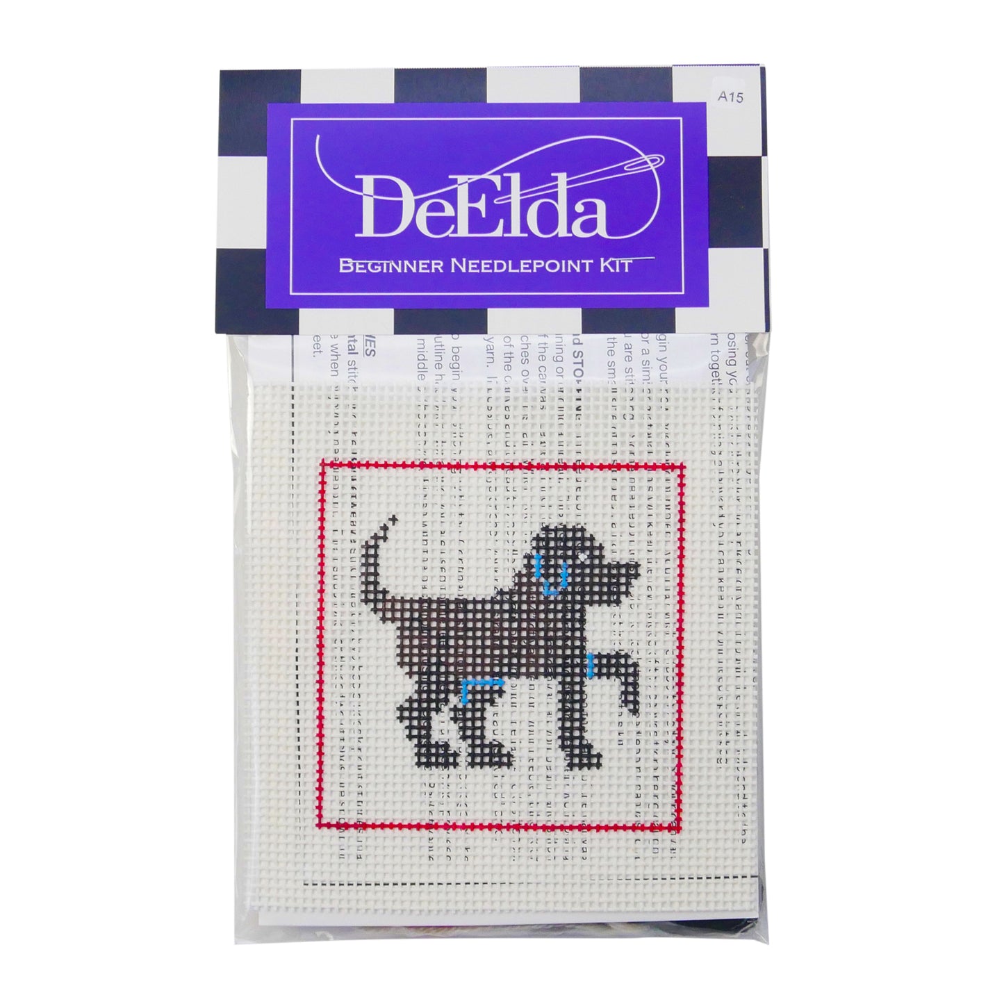 Black Dog - Kid's Needlepoint Kit