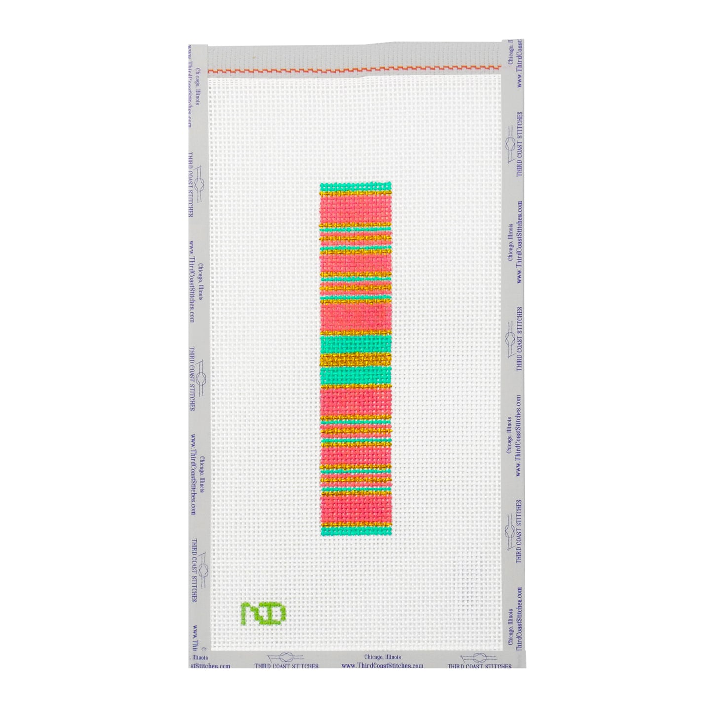 Pink & Blue Ticking Key Fob