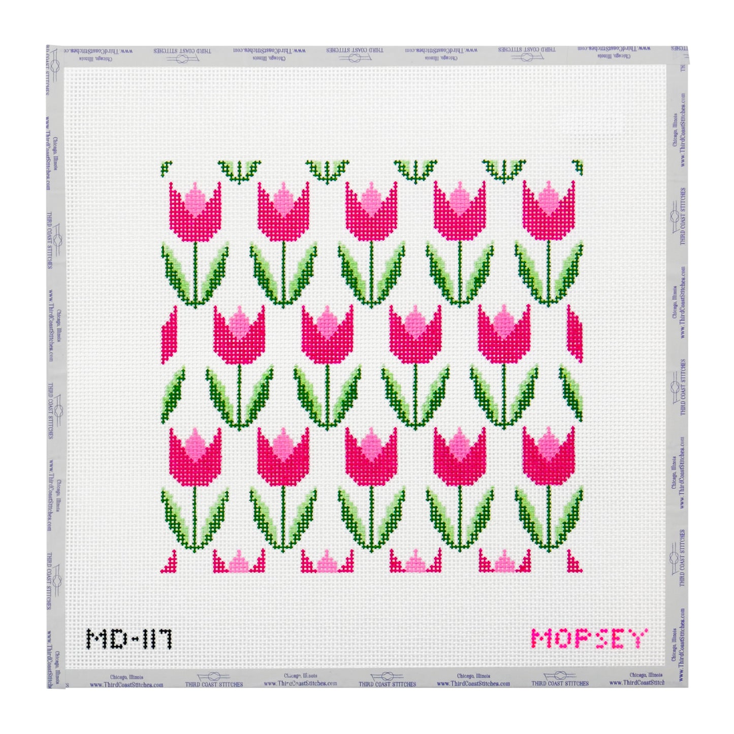 Geometric Pink Tulips