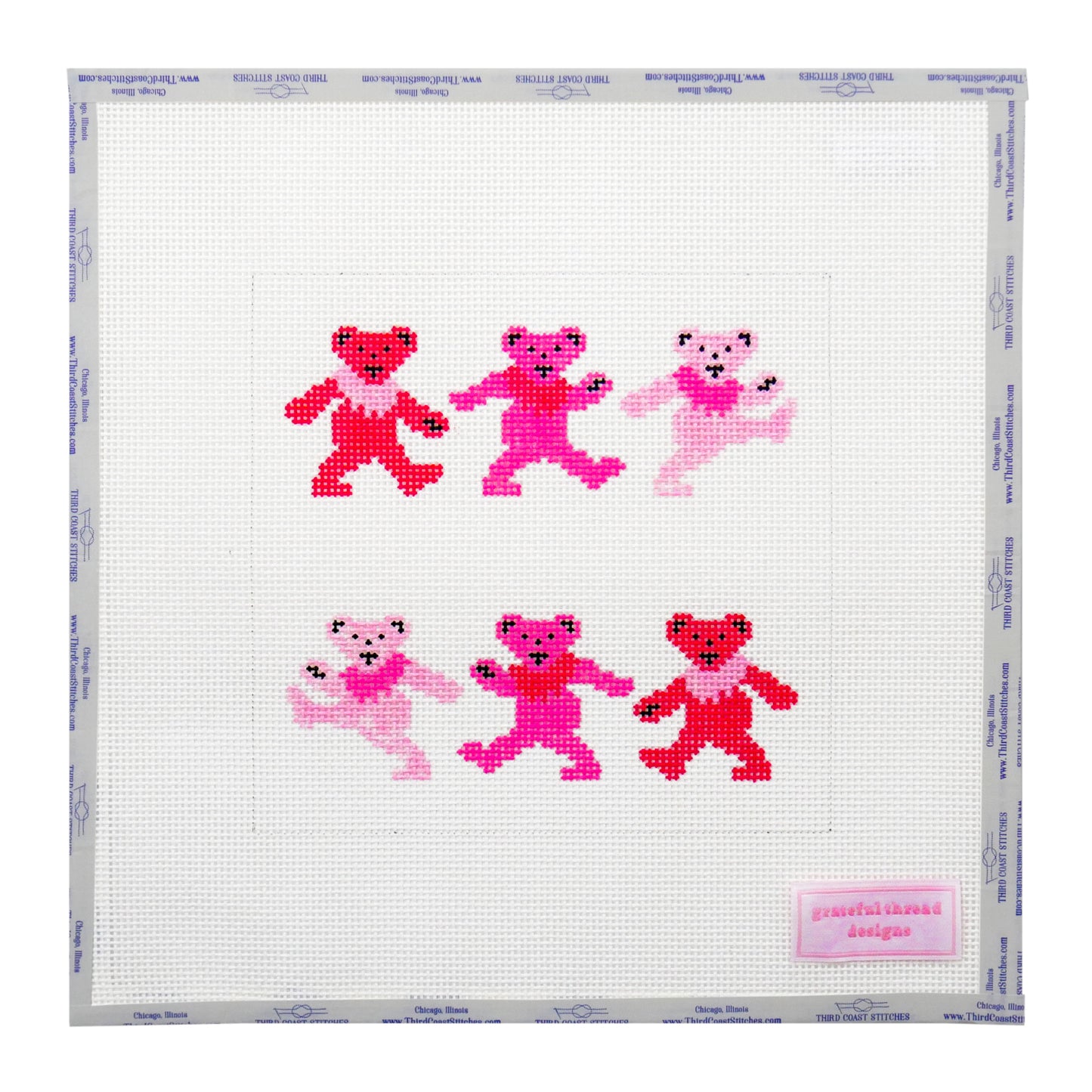 Dancing Bears Eyeglasses Case - Pink