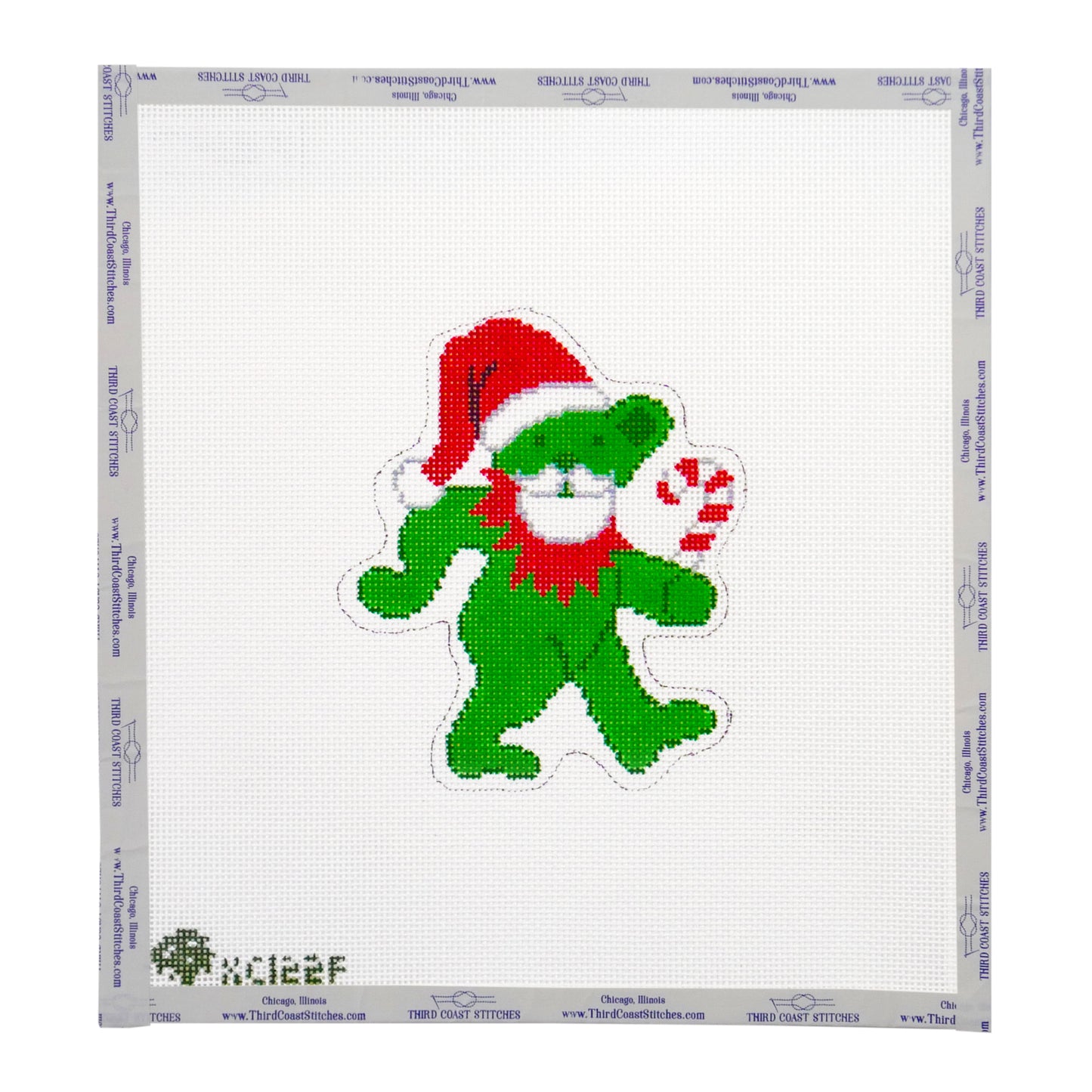 Green Christmas Dancing Bear