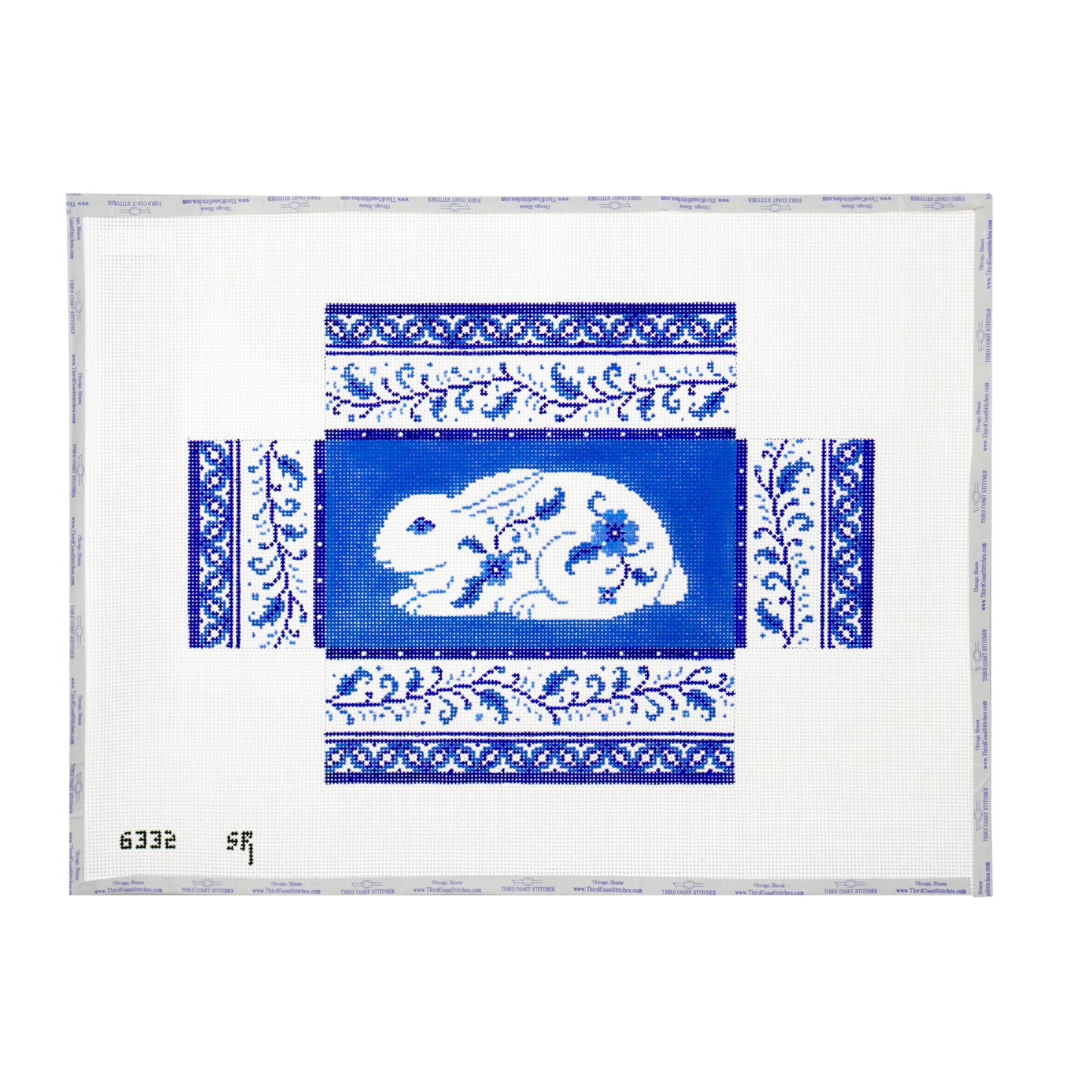Blue and White Rabbit Brick Cover