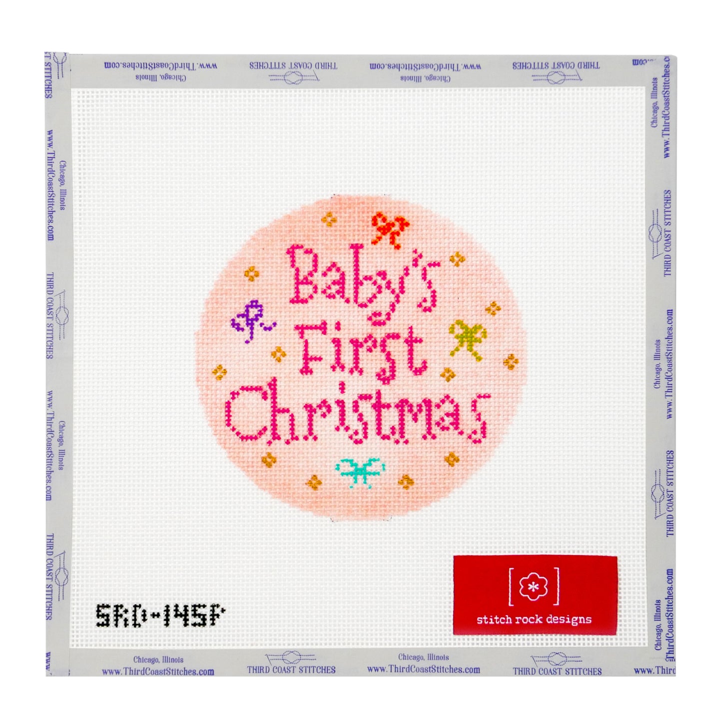 Baby's First Christmas Round: Pink