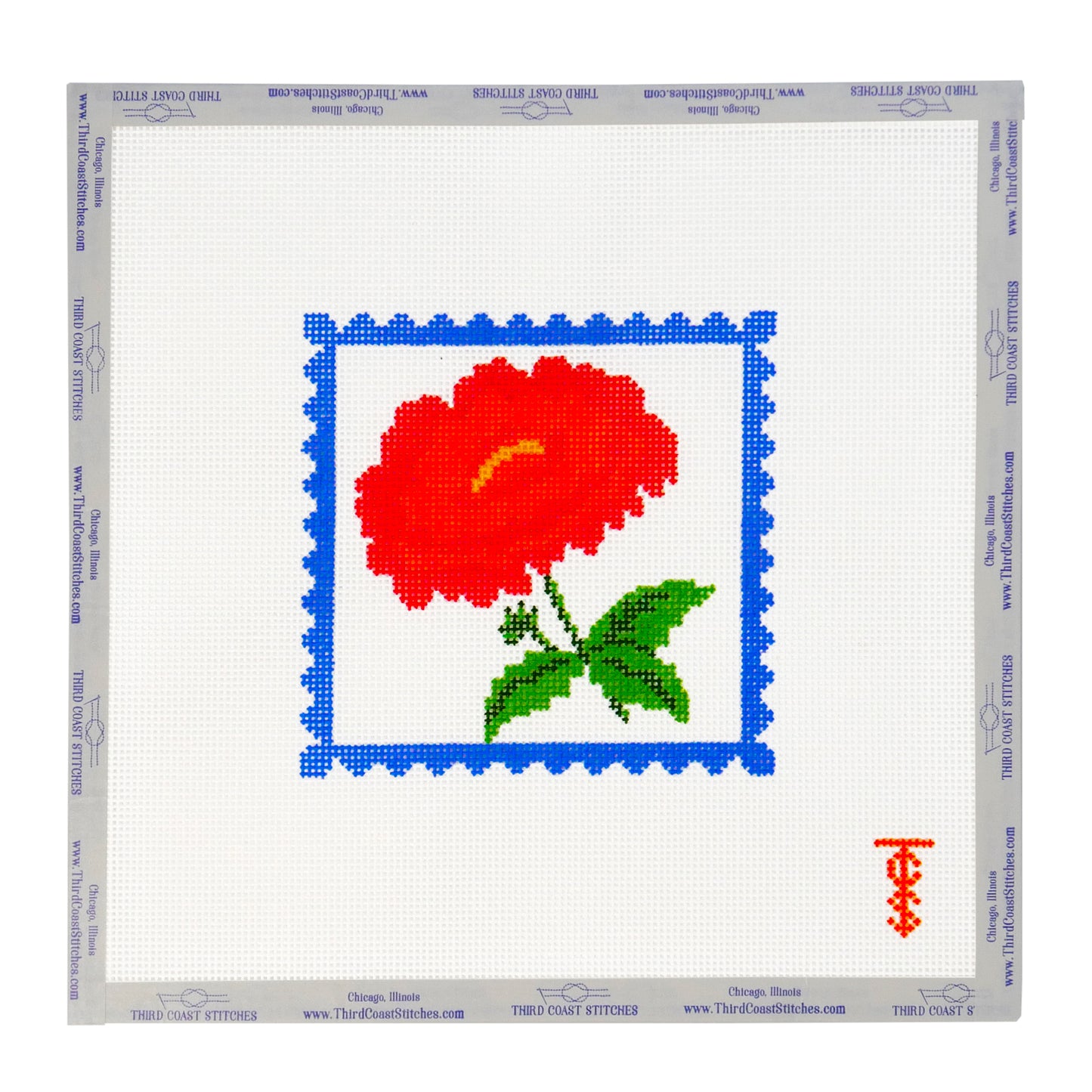 Chic Chintz Coaster: Orange Flower