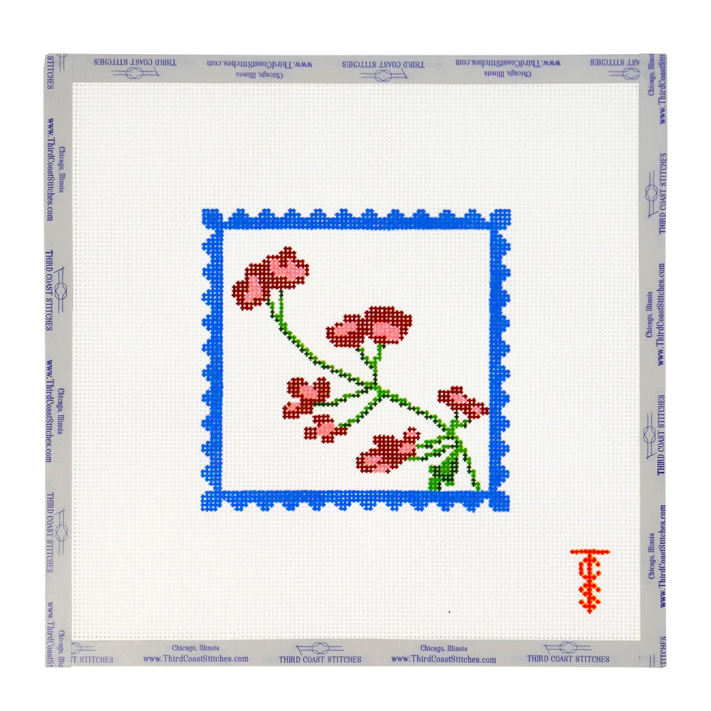 Chic Chintz Coaster: Red Flowers