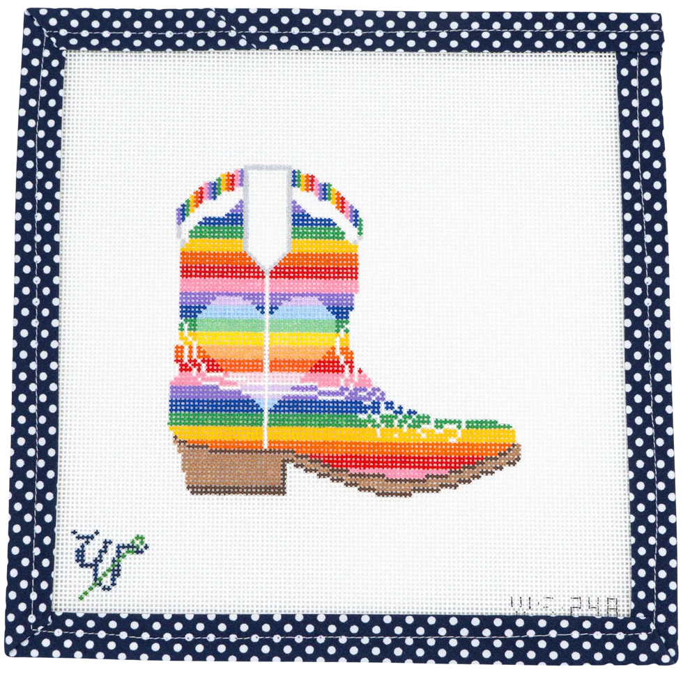 Rainbow Cowboy Boot