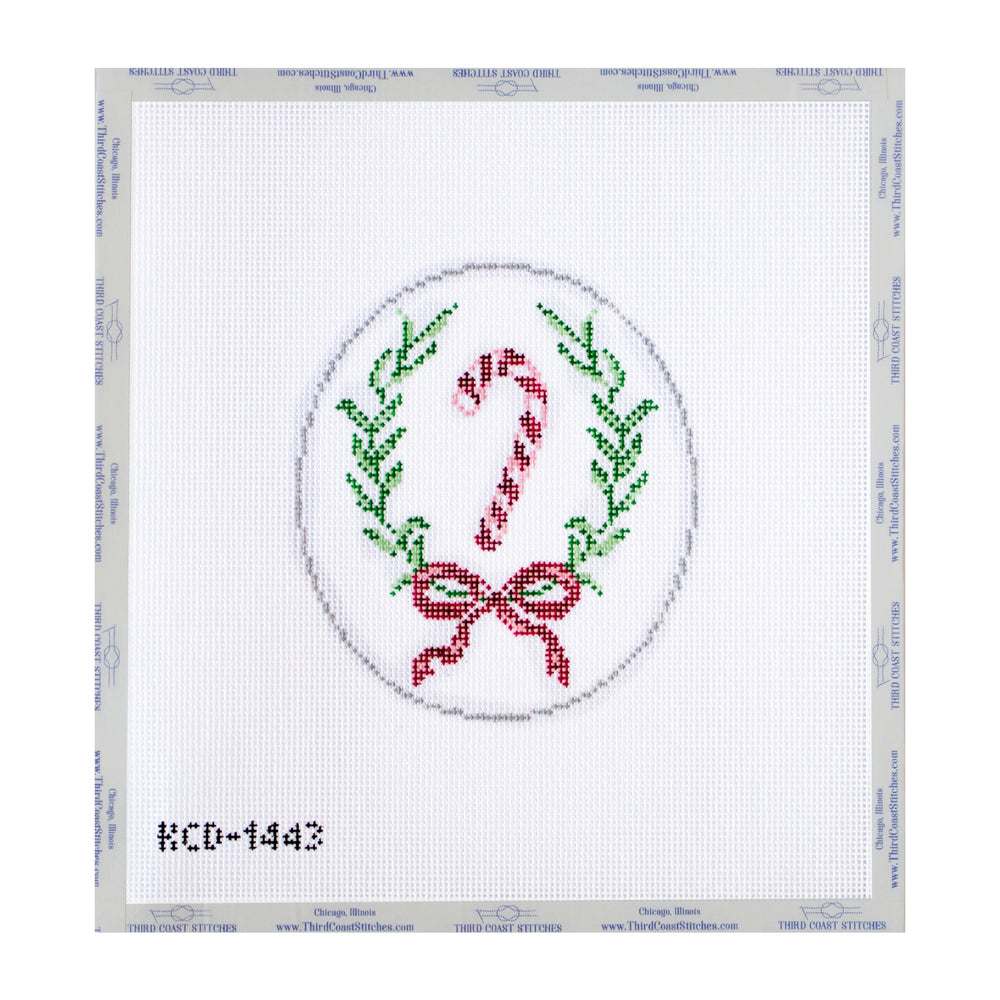 Candy Cane Oval Ornament