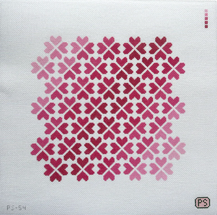 Ombre Heart Floral Pink