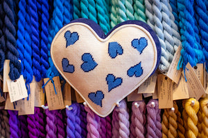 Heart Pillow: Blue