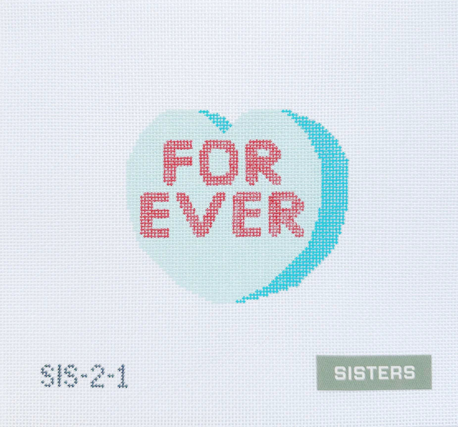 Conversation Heart - Teal - FOR EVER