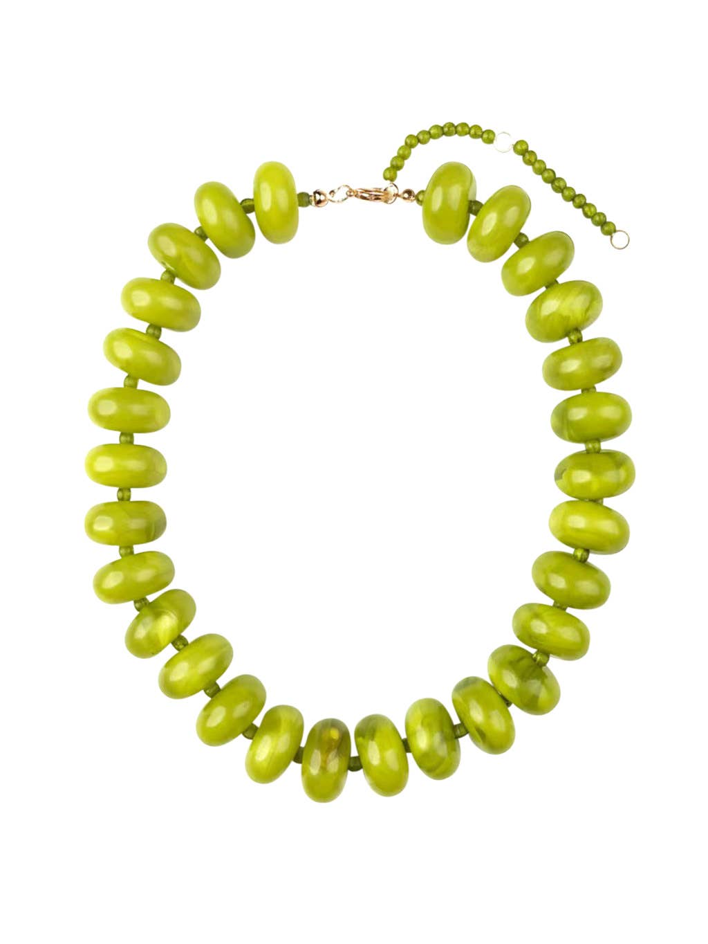 Chartreuse Chunky Beaded Necklace