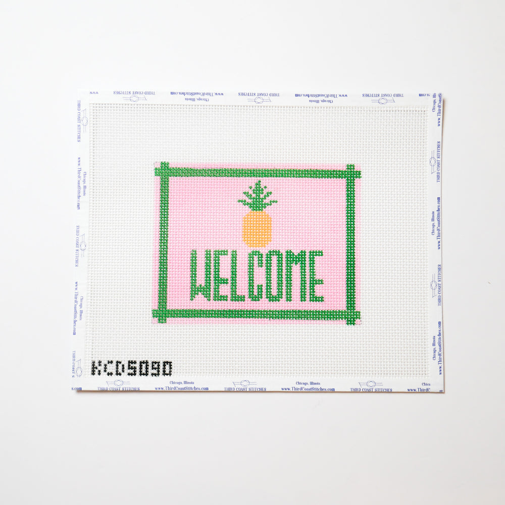Welcome Sign with Pineapple