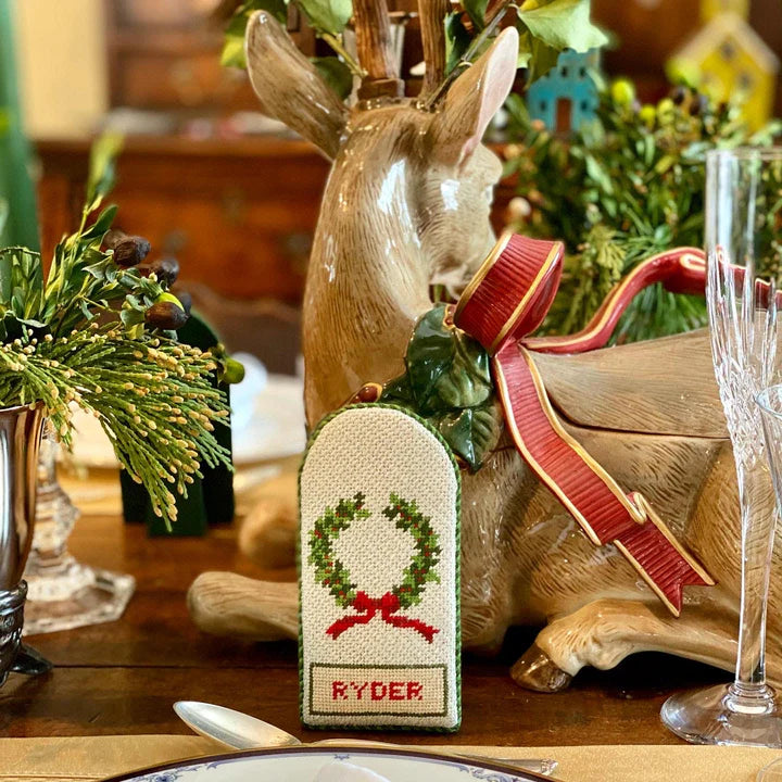 Holly Wreath Place Card