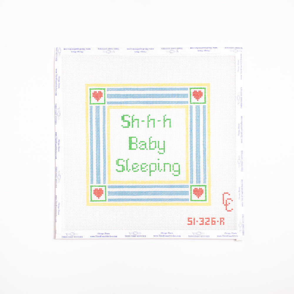 Shh Baby Sleeping Stripes & Hearts