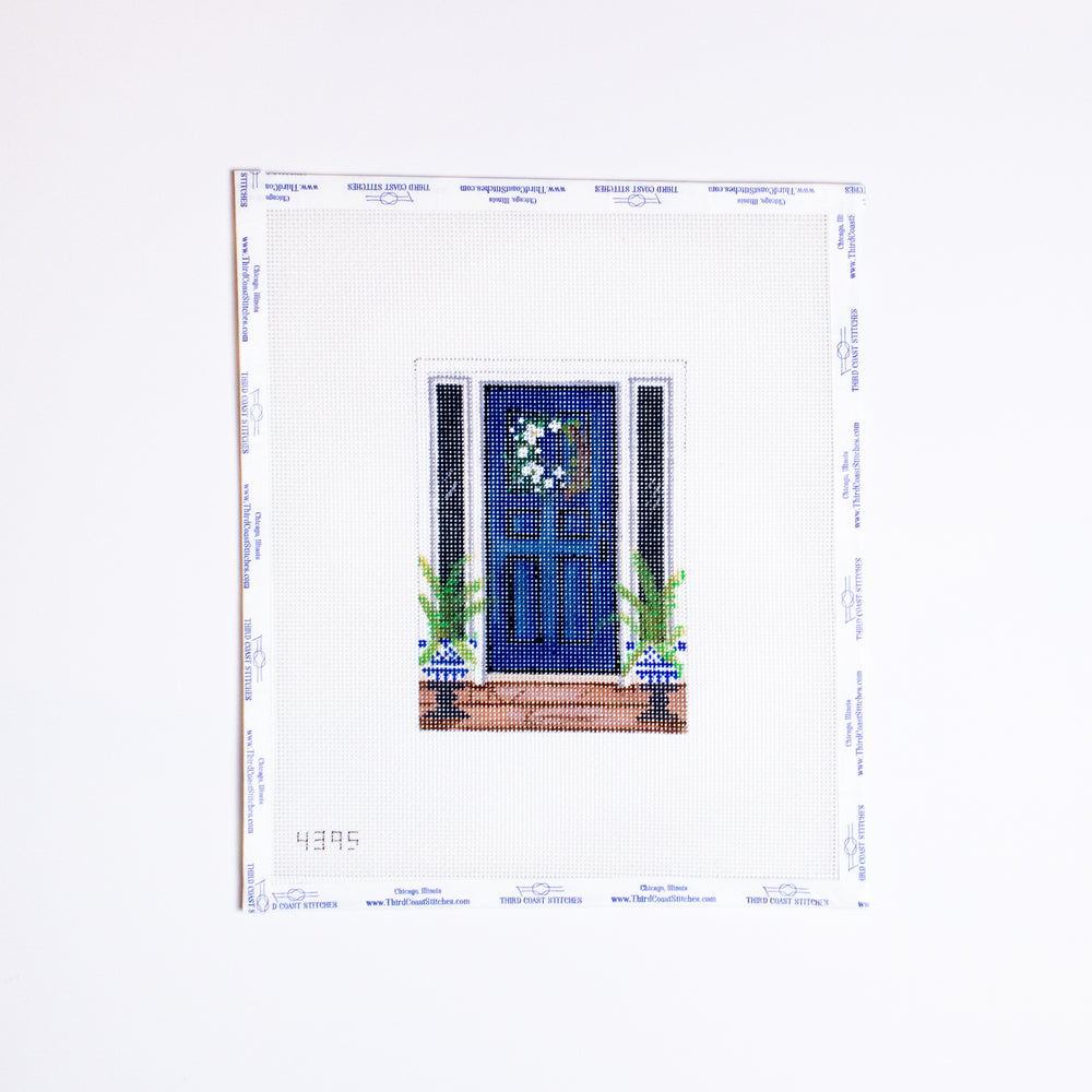 Blue Door with Ferns